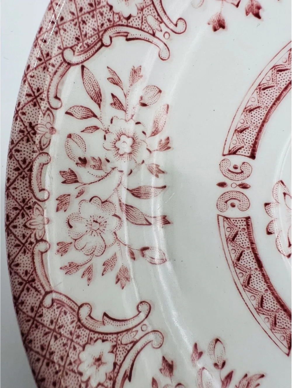 Vintage Wood & Sons English Pink and Ivory Tea and coffee Saucer